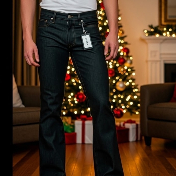 Black Denim Jeans, Le High Flare, 32 - Picture 1 of 10